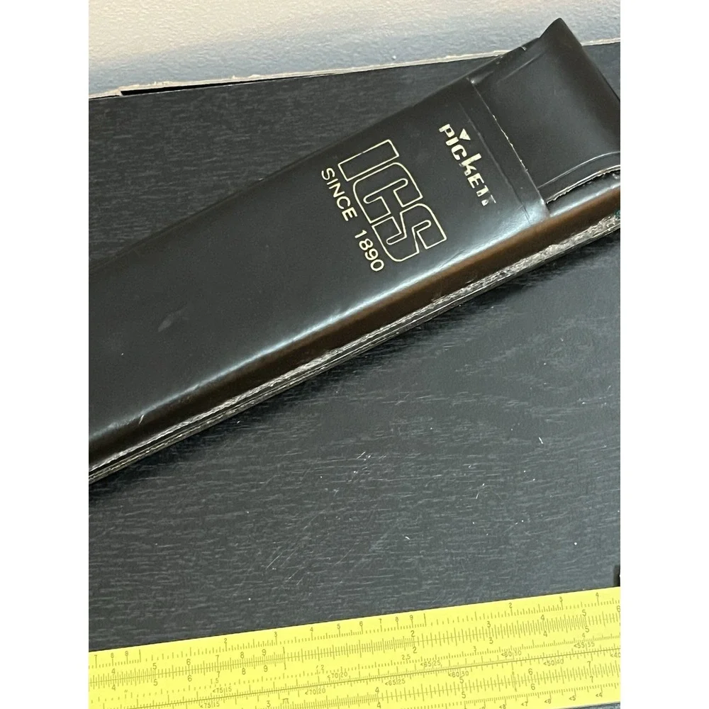 Vintage Pickett N1010-ES TRIG All Metal Slide Rule With Leather Case Made In USA